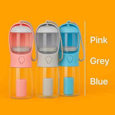 3 - in - 1 Leak - Proof Pet Water Bottle – Feeder, Drinker & Poop Dispenser - PawraCare