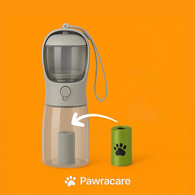 3 - in - 1 Leak - Proof Pet Water Bottle – Feeder, Drinker & Poop Dispenser - PawraCare
