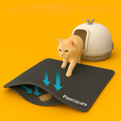 Premium Cat and Dog Litter Mat™ – Waterproof Cat Litter Mat, Non - Slip, Easy Clean - PawraCare